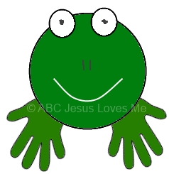 Handprint frog